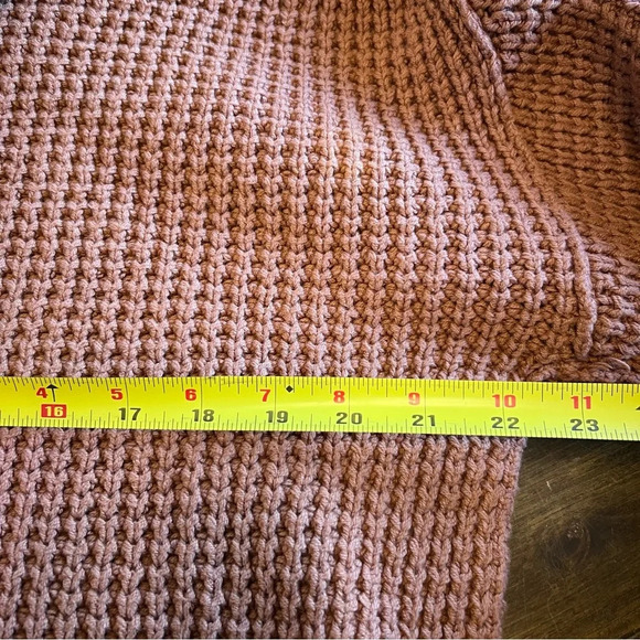 Free People Park City Pullover Terracota Chunky Knit Oversized Waffle Cozy XS - Picture 5 of 11